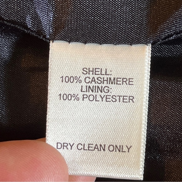 Vintage TALBOTS Size 14 100% Cashmere Blue Blazer Career Classic 3-Btn Nautical - Picture 13 of 13